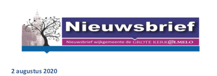 Nieuwsbrief 02 augustus 2020